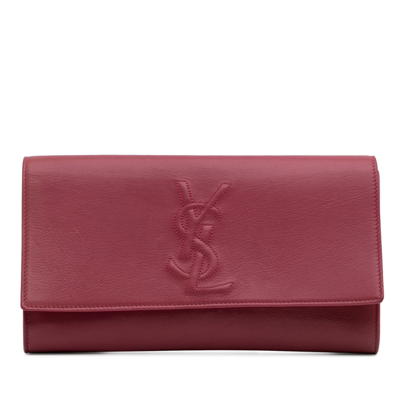 Pre-Loved Saint Laurent Large Leather Belle de Jour Clutch - Picture 1 of 11